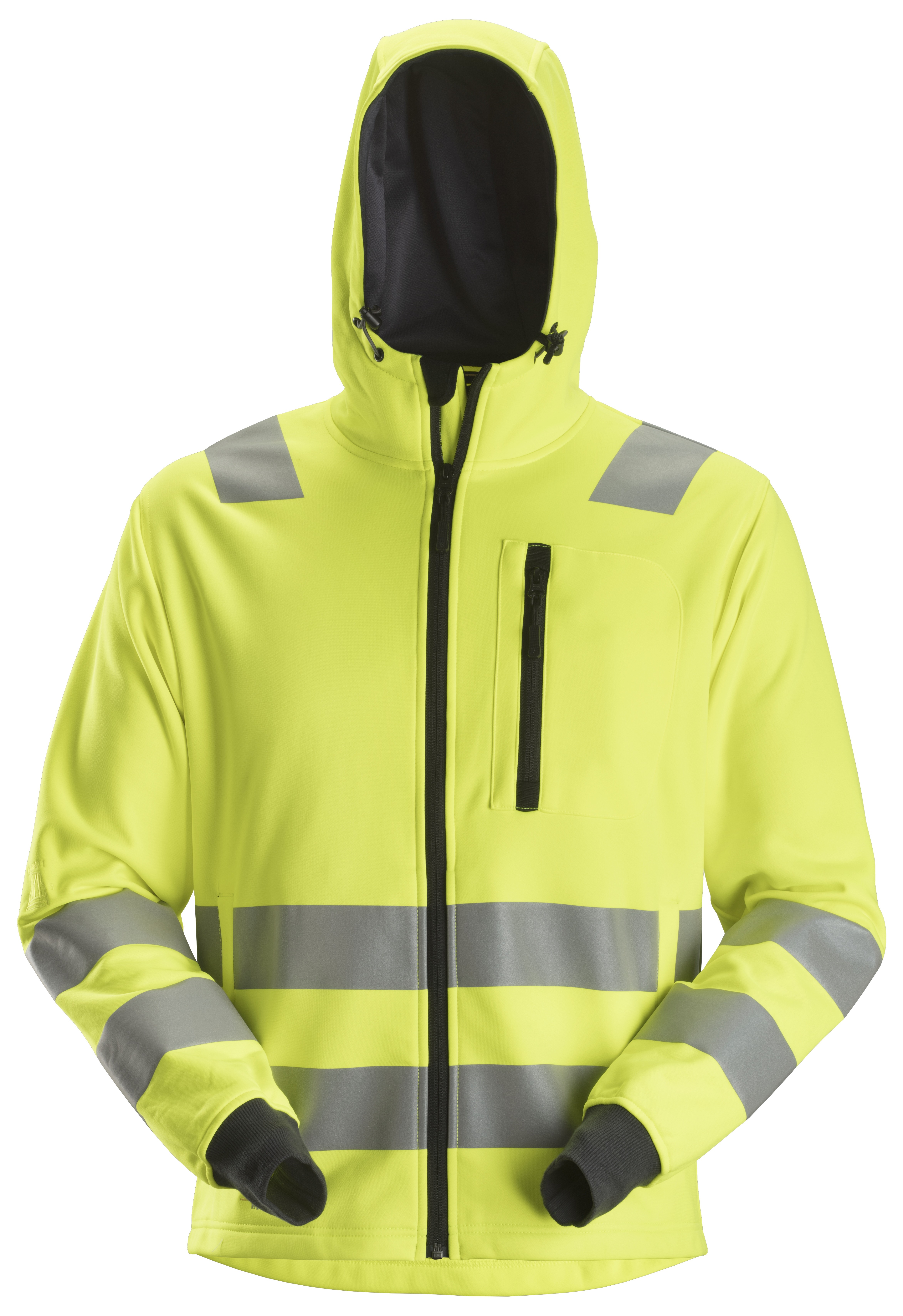 AllroundWork, High-Vis Hoodie met rits Klasse 2/3