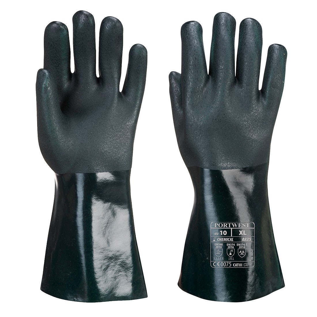 Dubbel Gedompelde PVC-handschoen 35cm