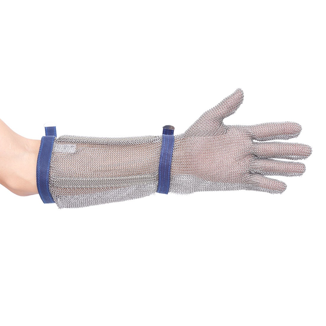 Maliënkolder handschoen met mouw 45cm