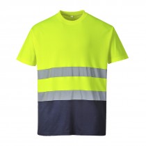 Tweekleuren Katoenen Comfort T-shirt