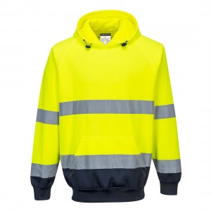 Tweekleurig sweatshirt met capuchon