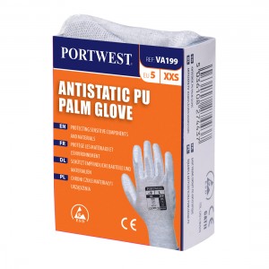 Antistatische PU Palm handschoen voor uitgifteautomaten
